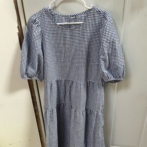 Old Navy size (L) Blue/white Gingham Maxi dress-like New